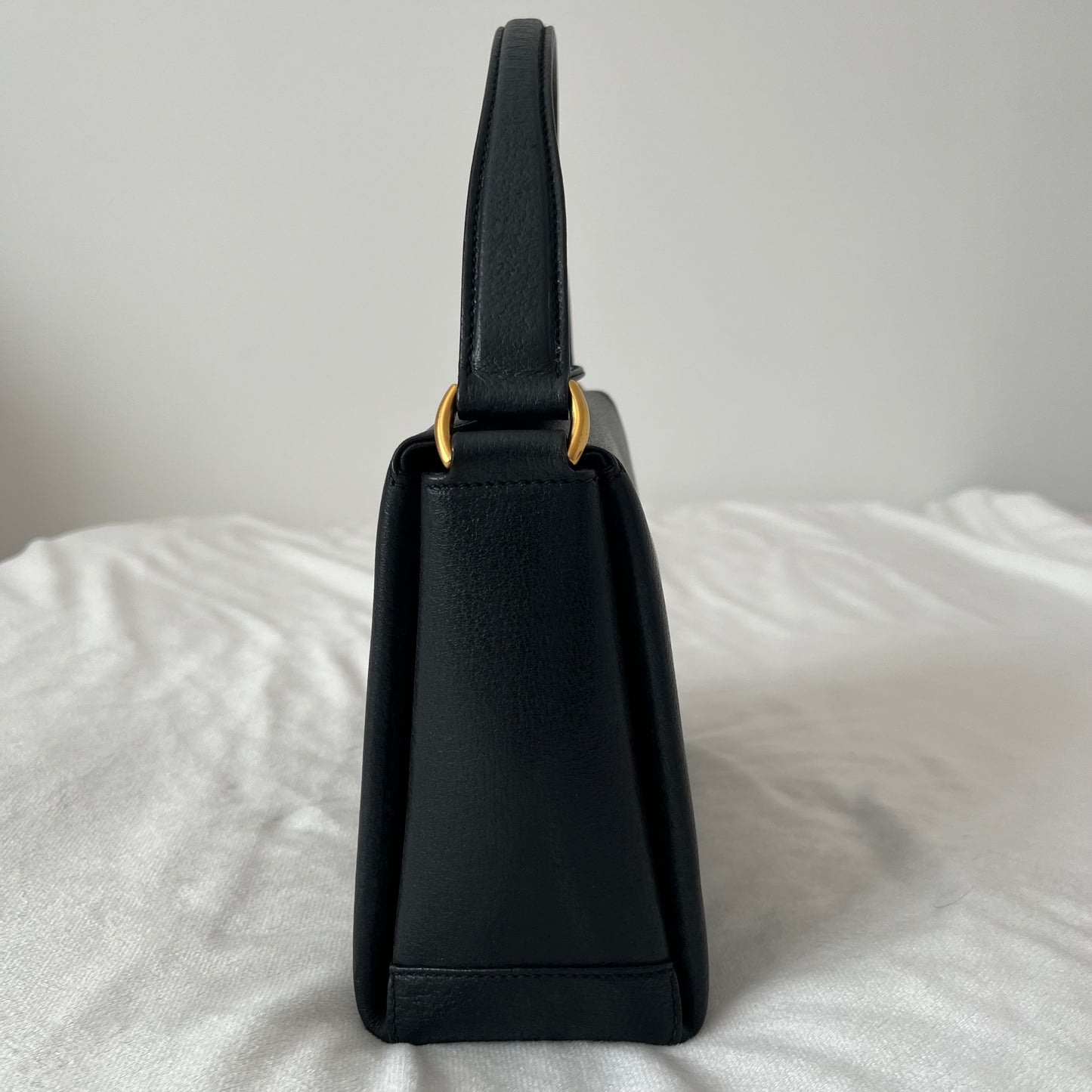 Gucci Bamboo Leather Turn-Lock Flap Bag