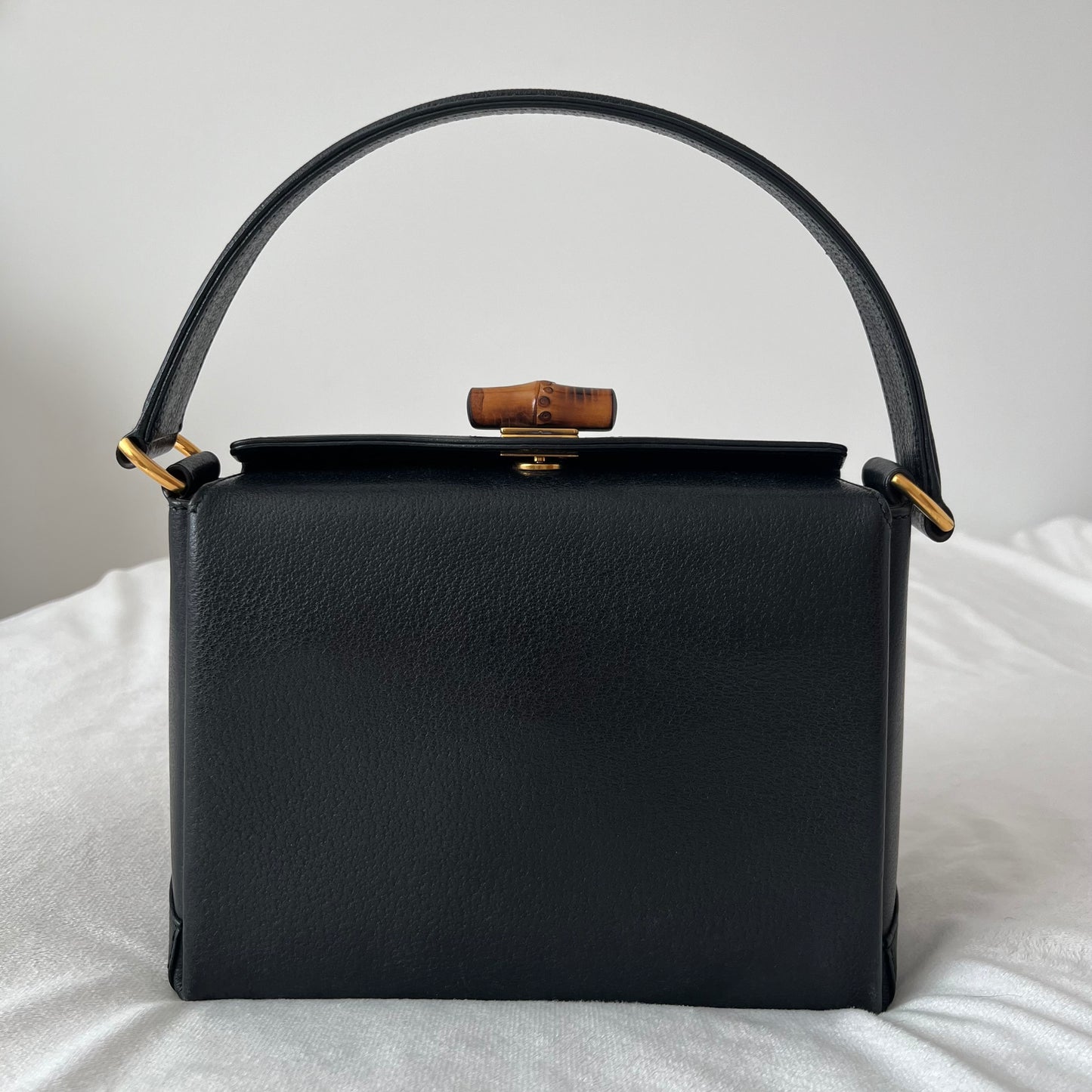 Gucci Bamboo Leather Turn-Lock Flap Bag