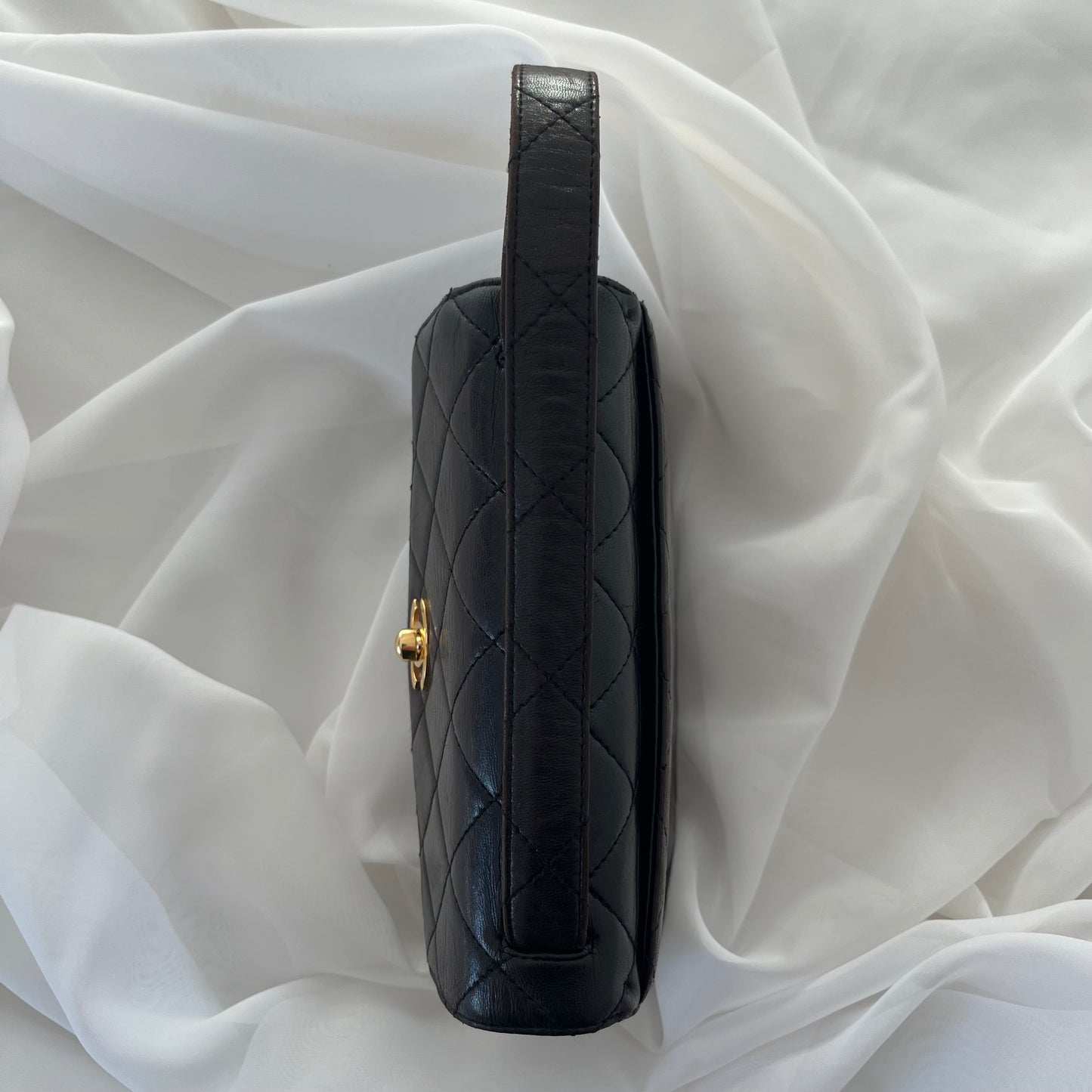 Chanel Matelasse Lambskin Mini Kelly Top Handle Bag