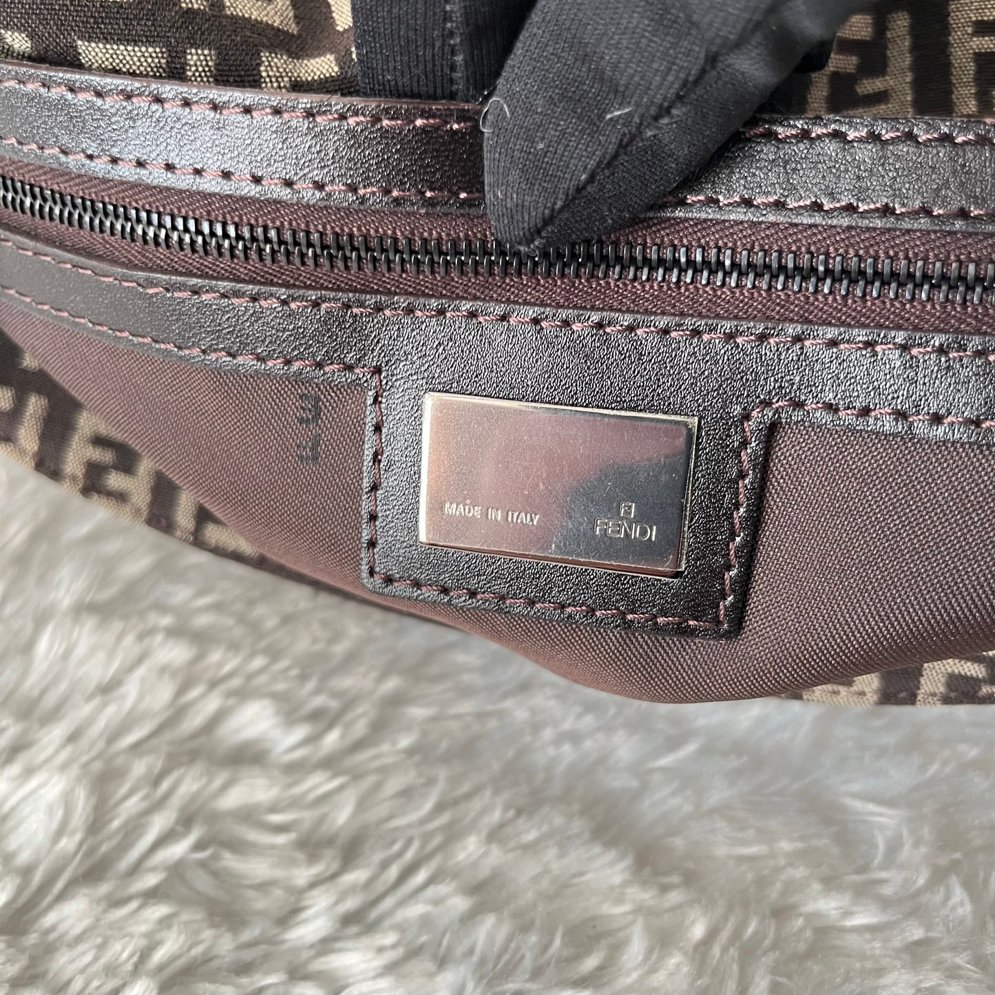 Fendi Zucchino Mamma Baguette Bag