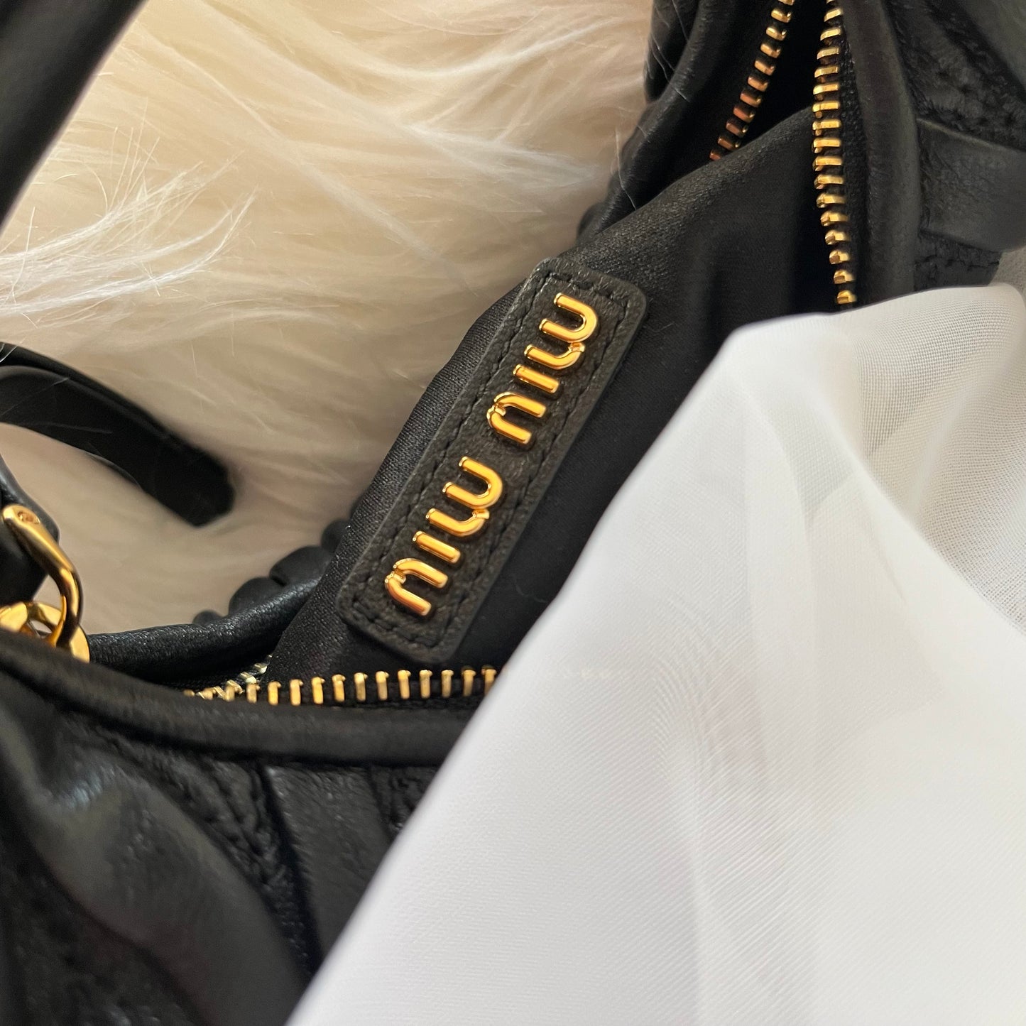 Miu Miu Wander Matelassé Nappa Leather Hobo Mini Bag