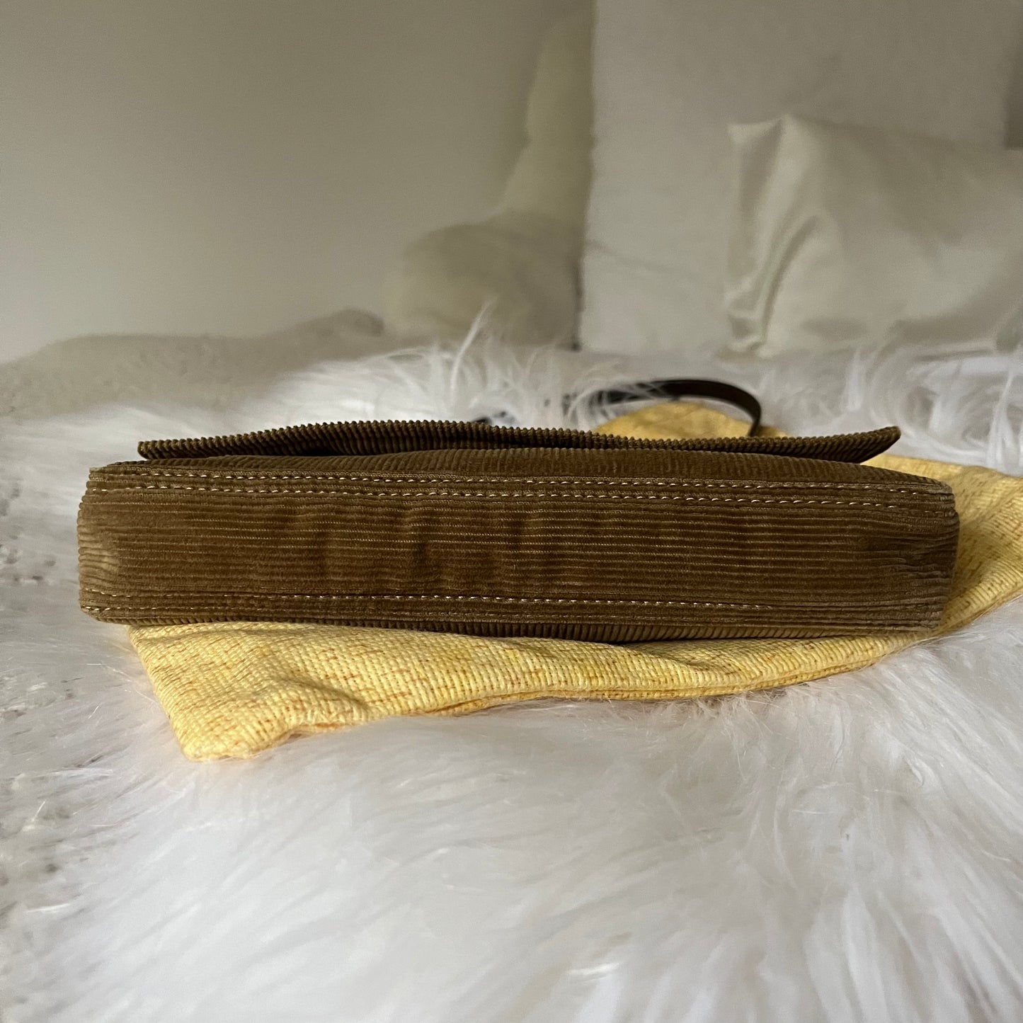 Fendi Corduroy Shoulder Bag