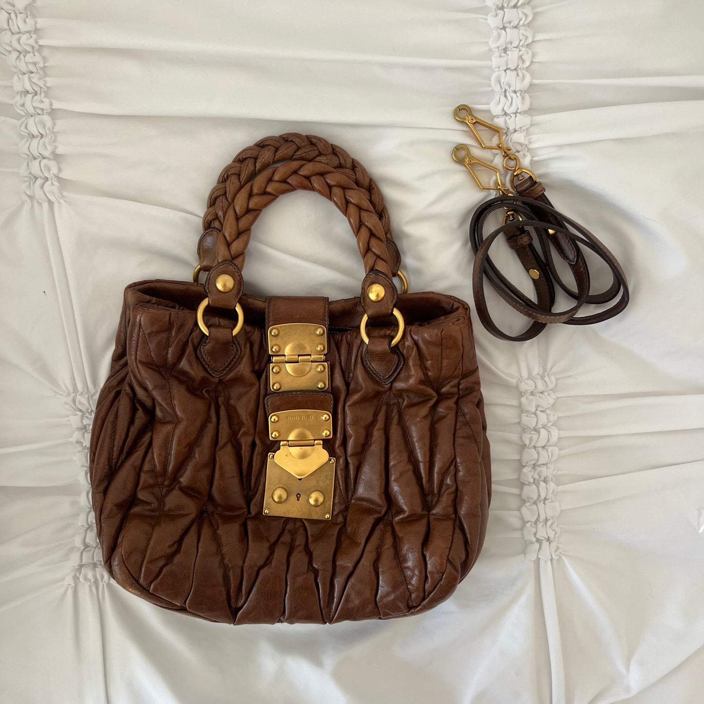 MIU MIU Matelasse Hobo Bag