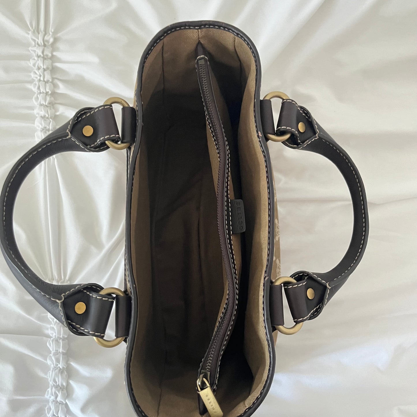 Celine Canvas Triomphe Boogie Macadam Handbag