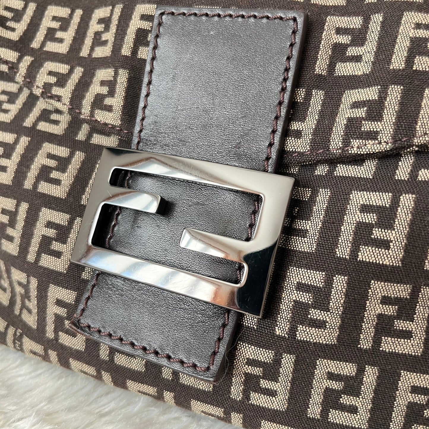 Fendi Zucchino Mamma Baguette Bag