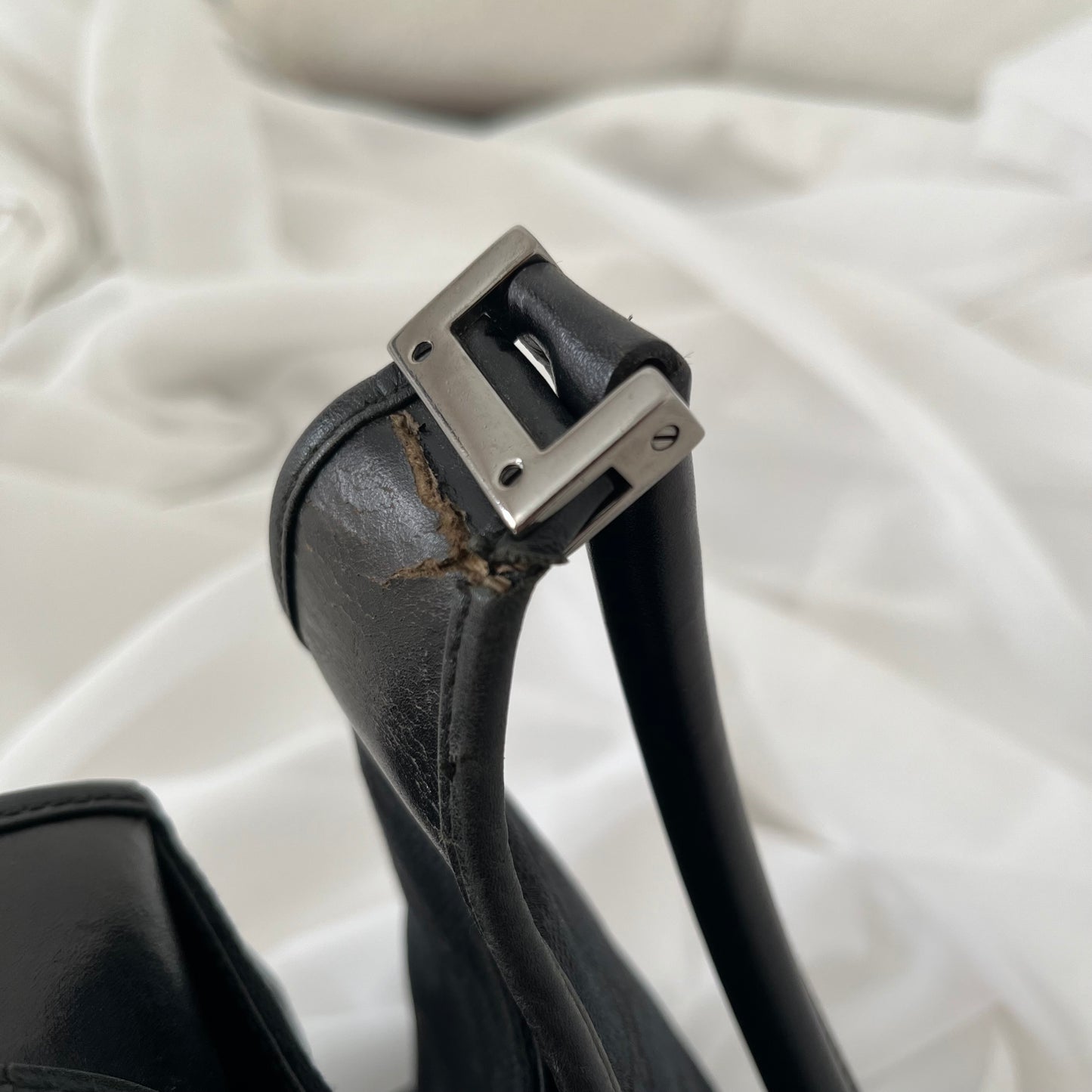 Gucci Black Double GG Canvas Jackie Bardot Shoulder Bag