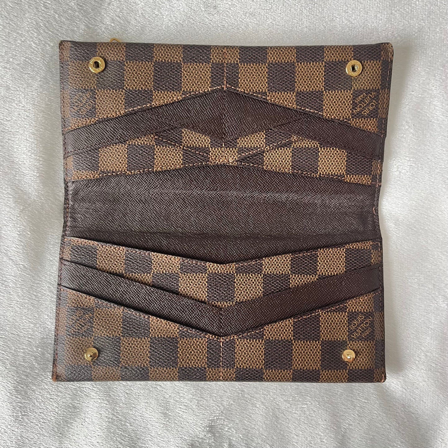Louis Vuitton Damier Ebene Long Origami Wallet
