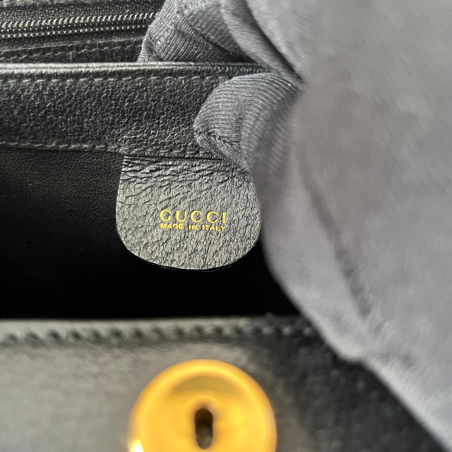 Gucci Bamboo Leather Turn-Lock Flap Bag