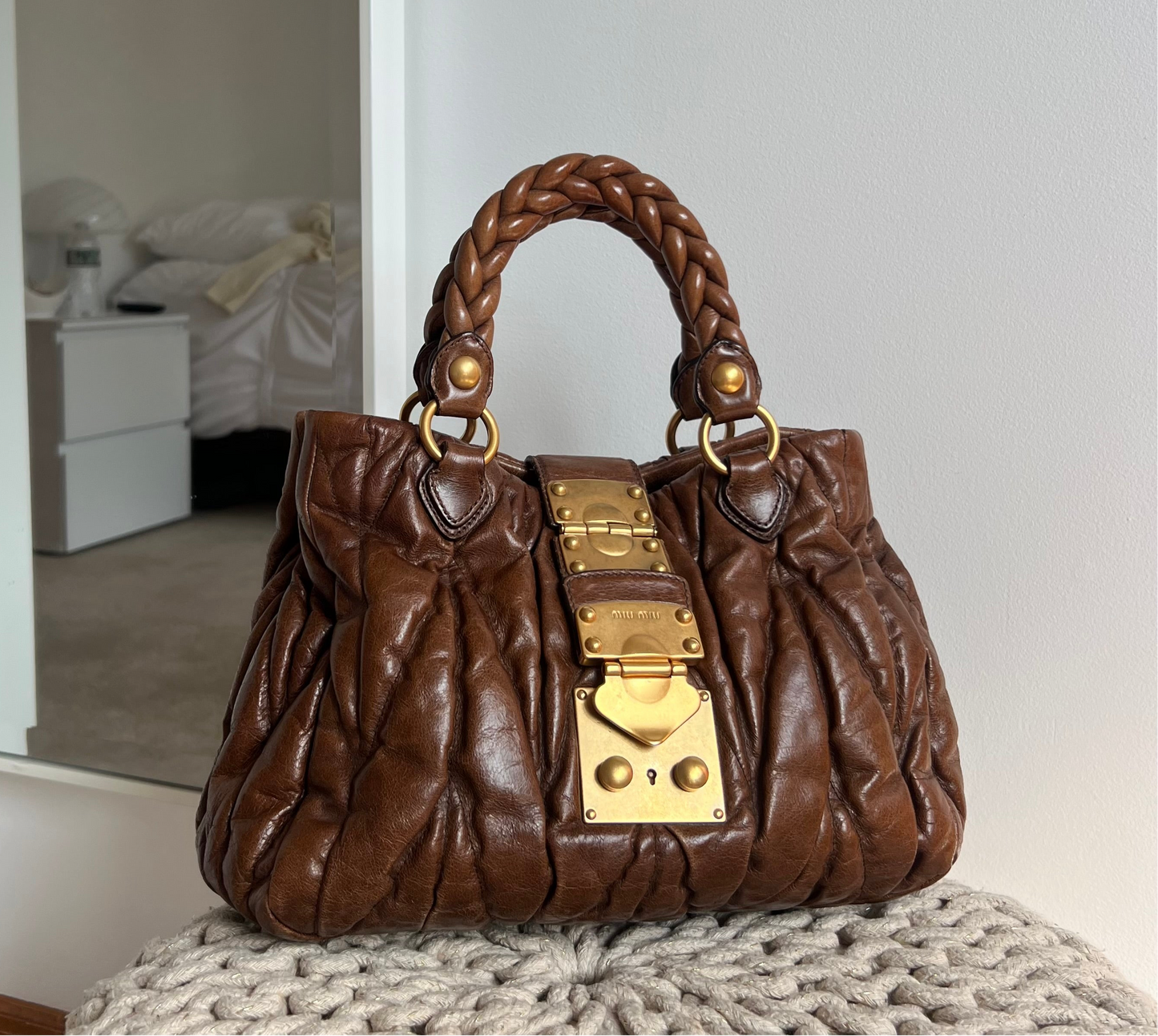 MIU MIU Matelasse Hobo Bag