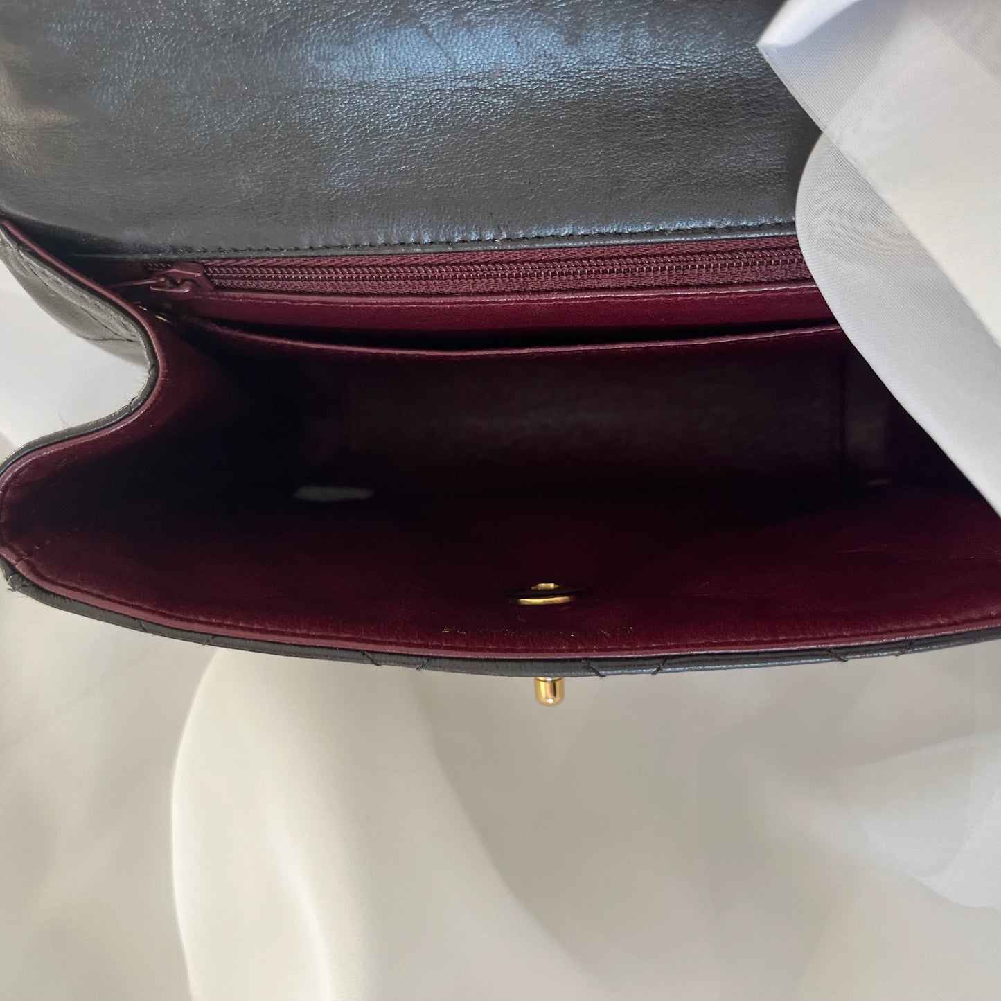 Chanel Matelasse Lambskin Mini Kelly Top Handle Bag