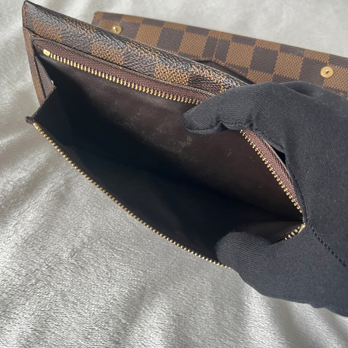 Louis Vuitton Damier Ebene Long Origami Wallet