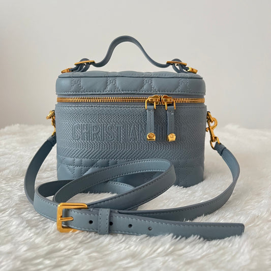 Christian Dior Lambskin Cannage Vanity Bag