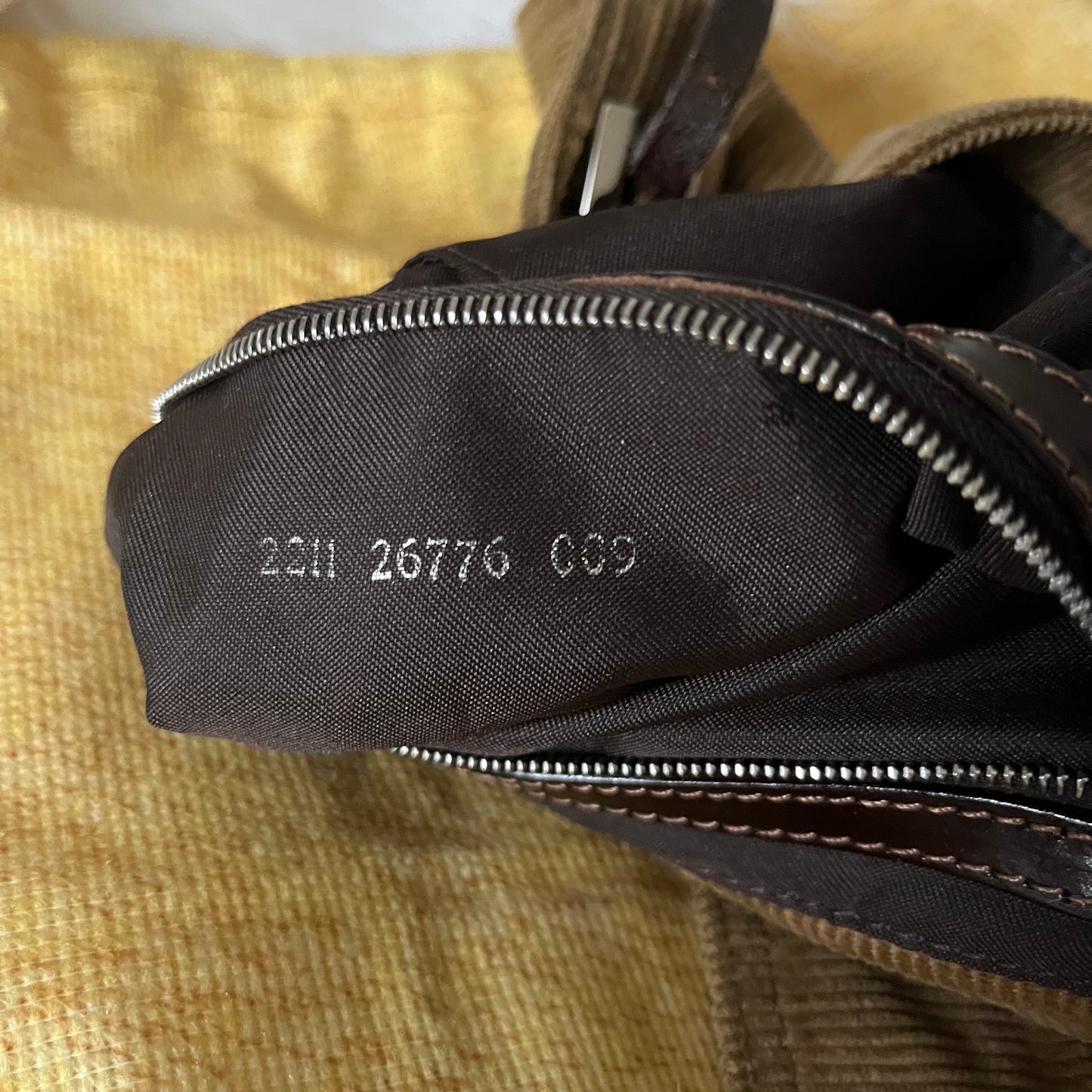 Fendi Corduroy Shoulder Bag