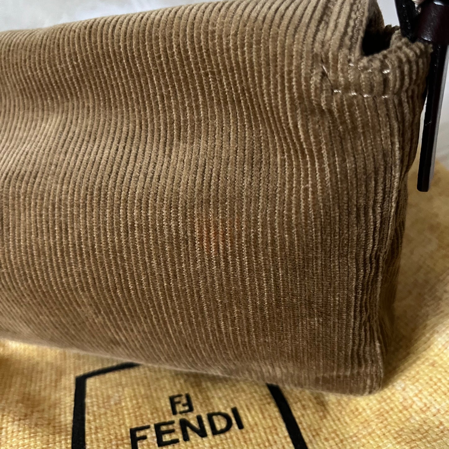Fendi Corduroy Shoulder Bag