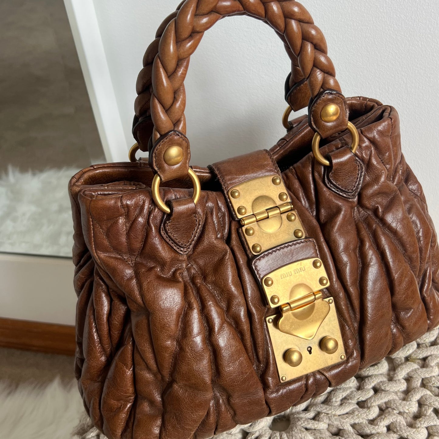 MIU MIU Matelasse Hobo Bag