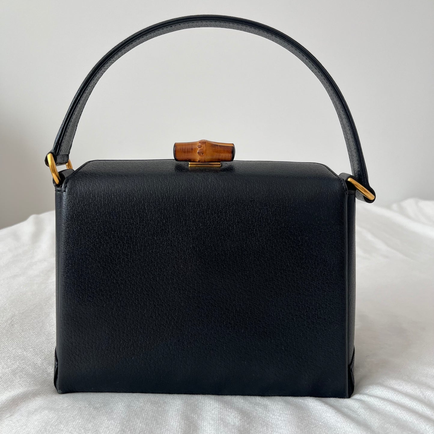 Gucci Bamboo Leather Turn-Lock Flap Bag