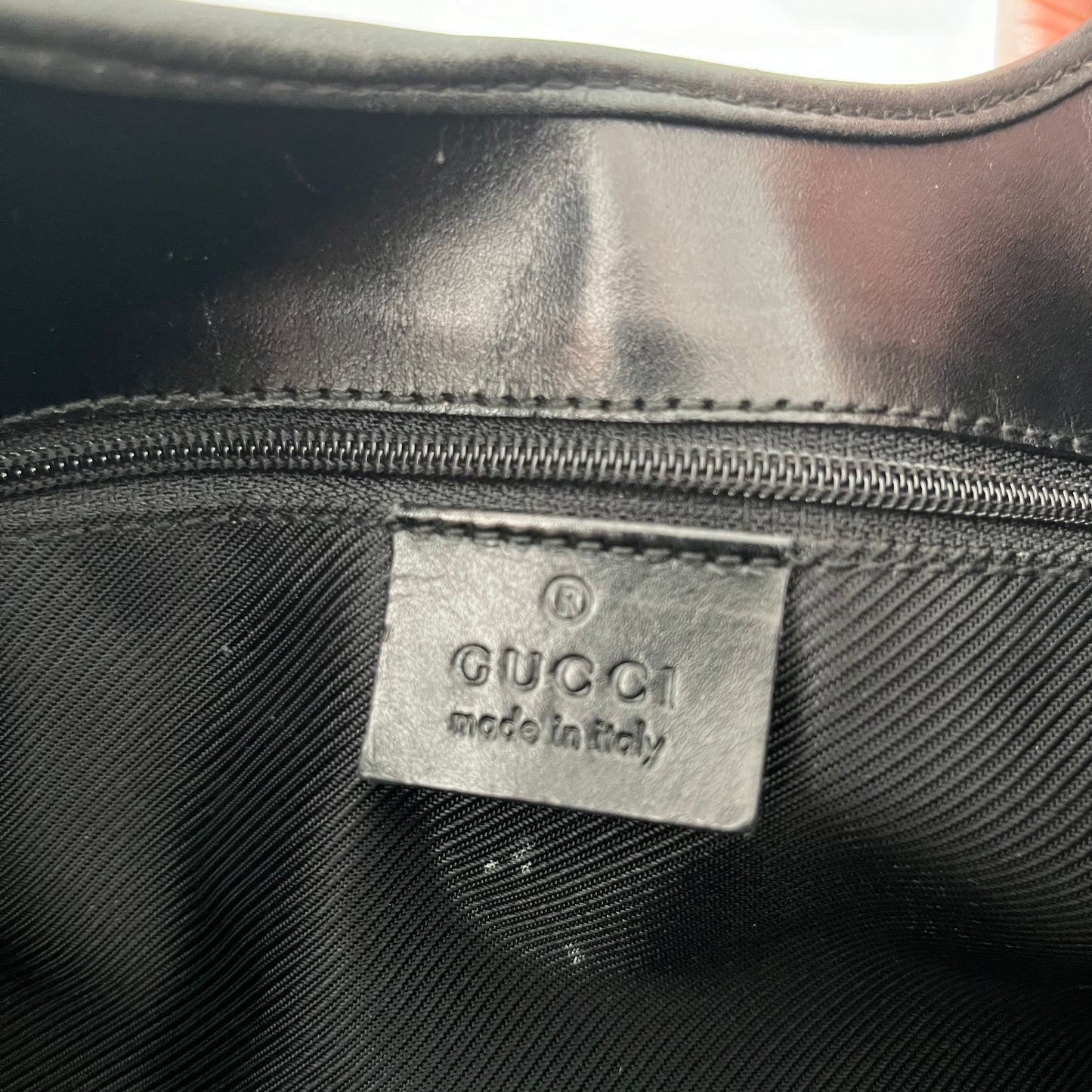 Gucci Black Double GG Canvas Jackie Bardot Shoulder Bag