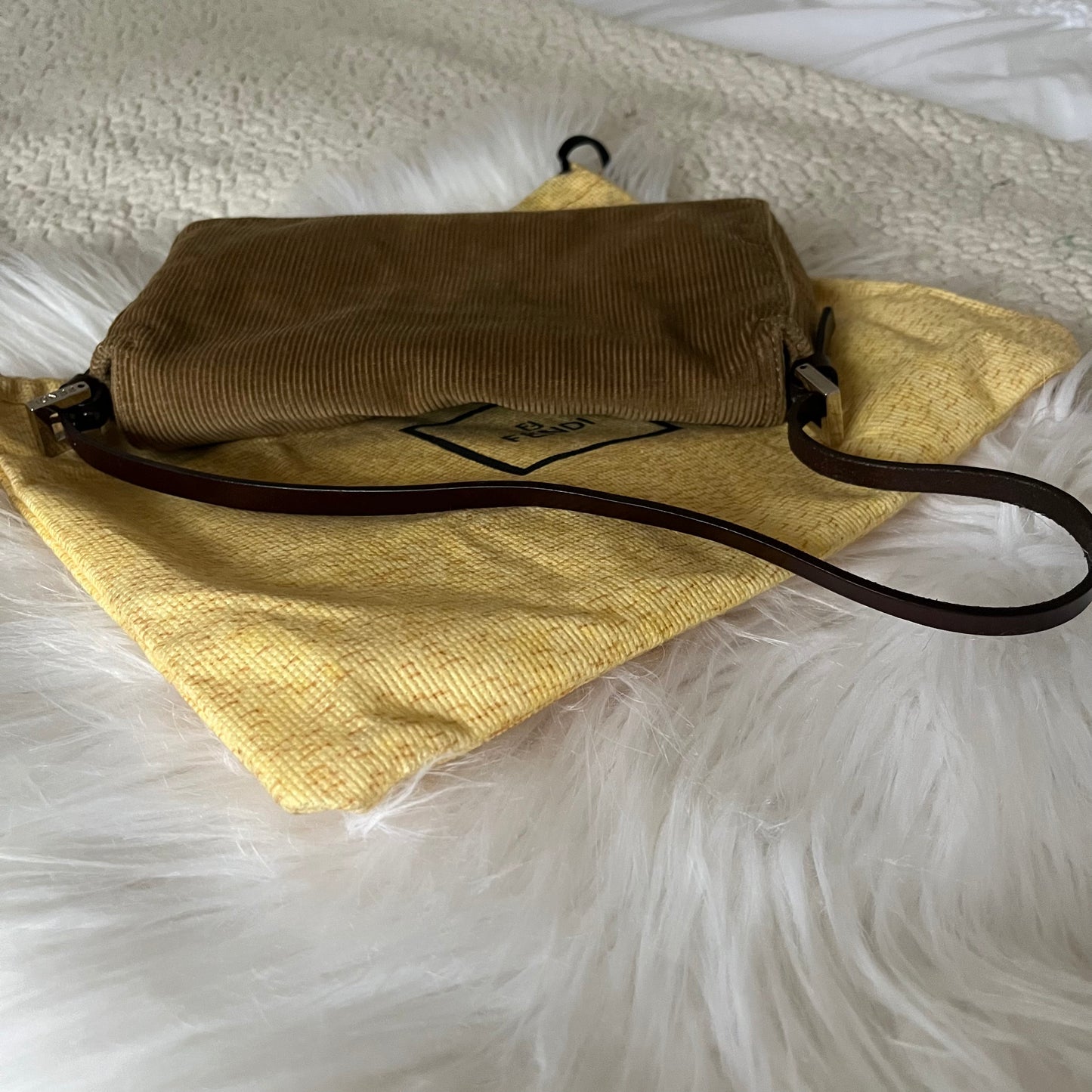 Fendi Corduroy Shoulder Bag