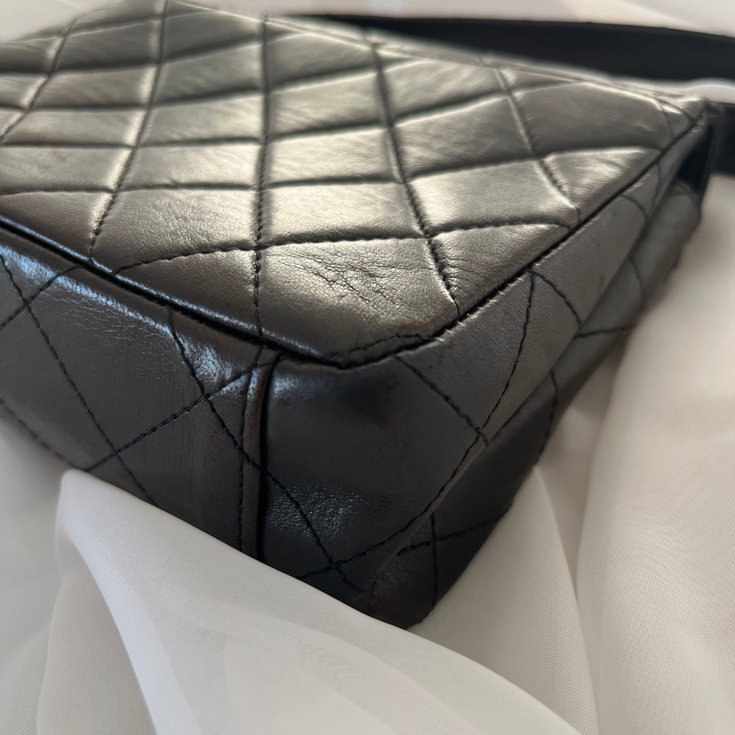 Chanel Matelasse Lambskin Mini Kelly Top Handle Bag