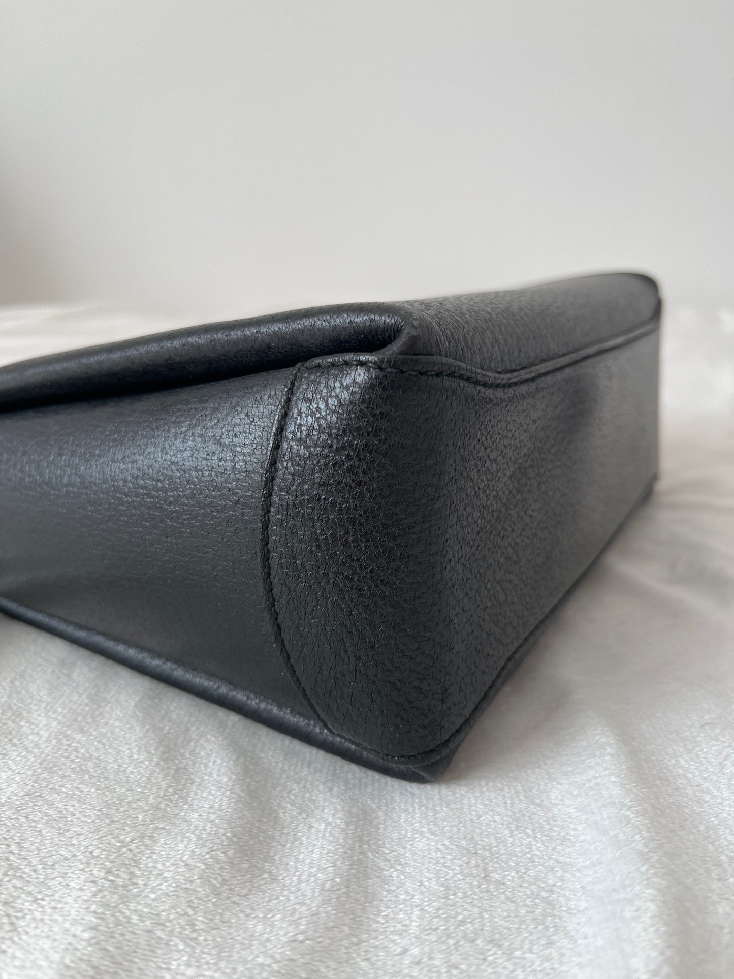 Gucci Bamboo Leather Turn-Lock Flap Bag