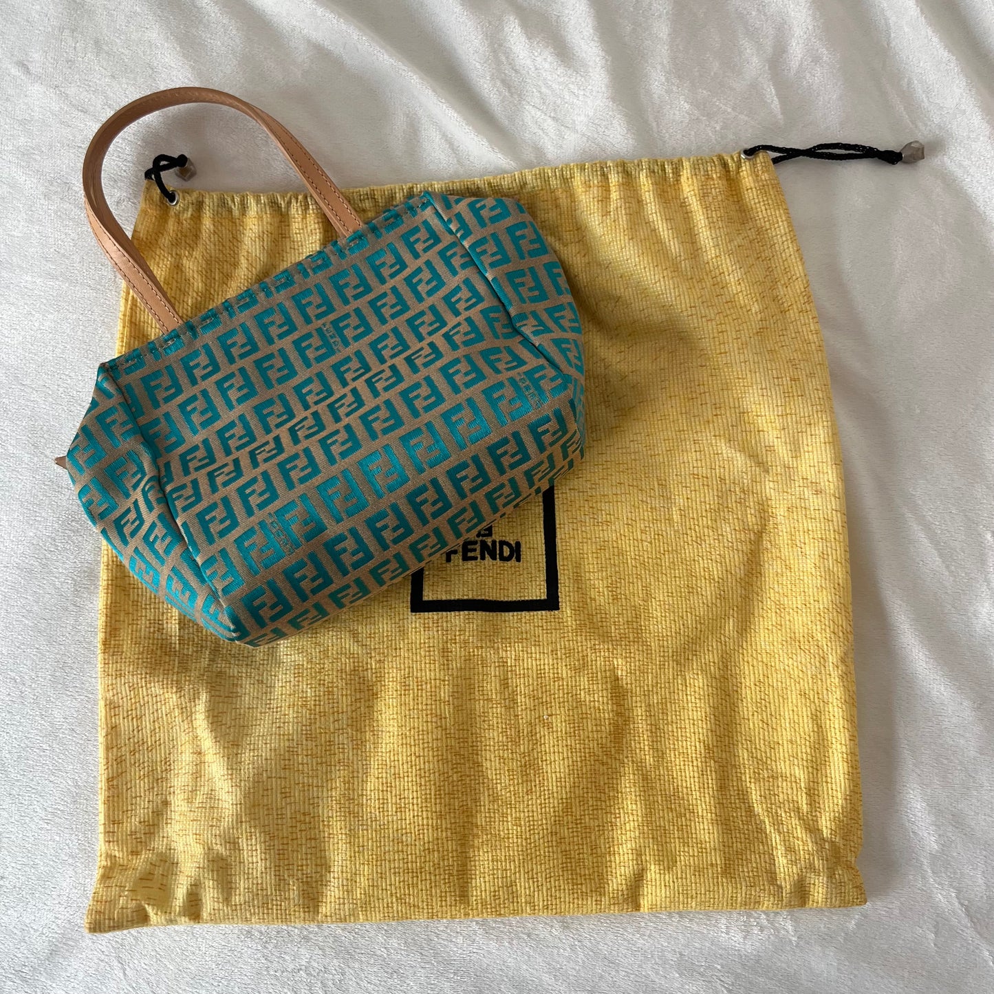 Fendi Zucchino Top Handle Mini Bag
