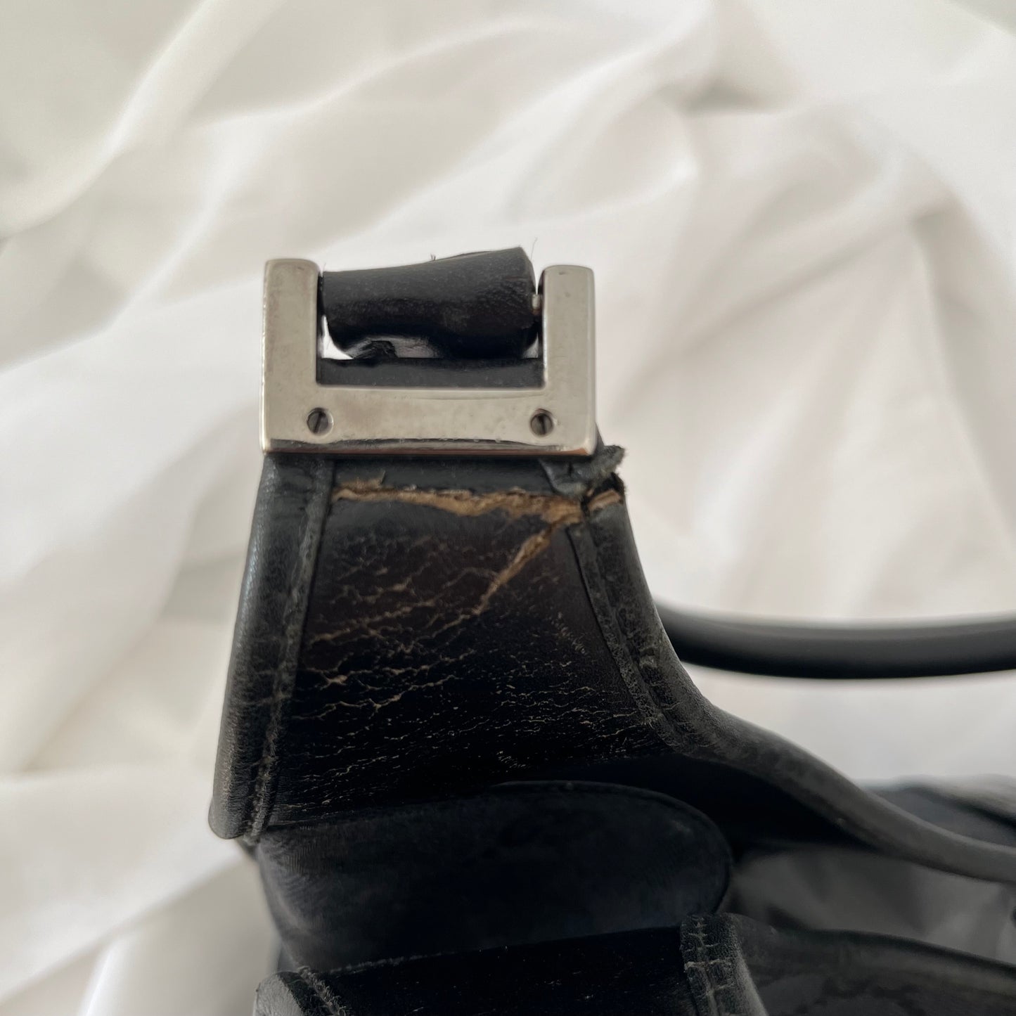 Gucci Black Double GG Canvas Jackie Bardot Shoulder Bag