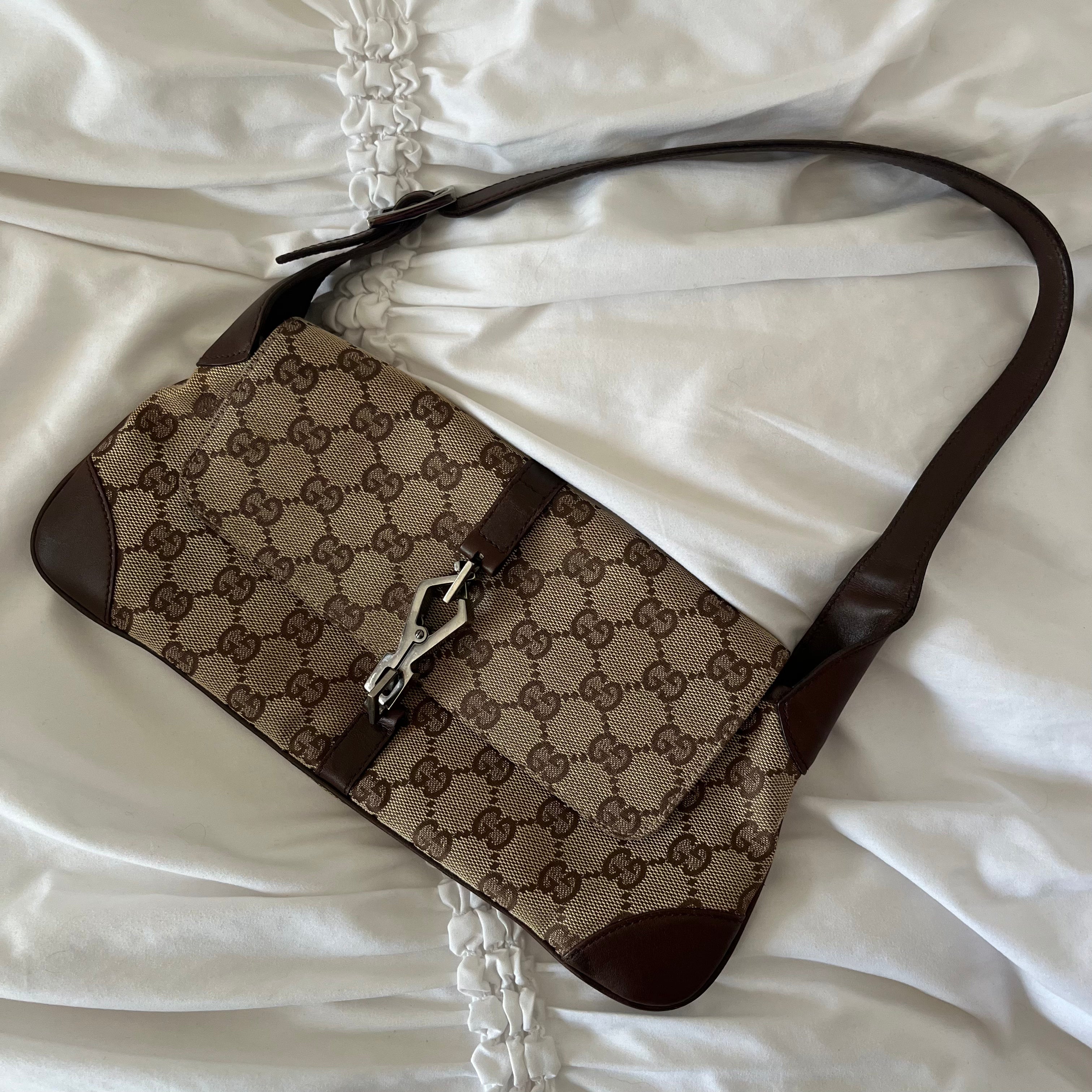 Gucci Vintage Jacquard Gg Jackie Shoulder Bag