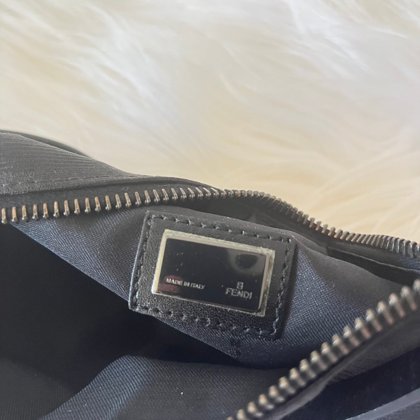Fendi Black Zucca Pochette