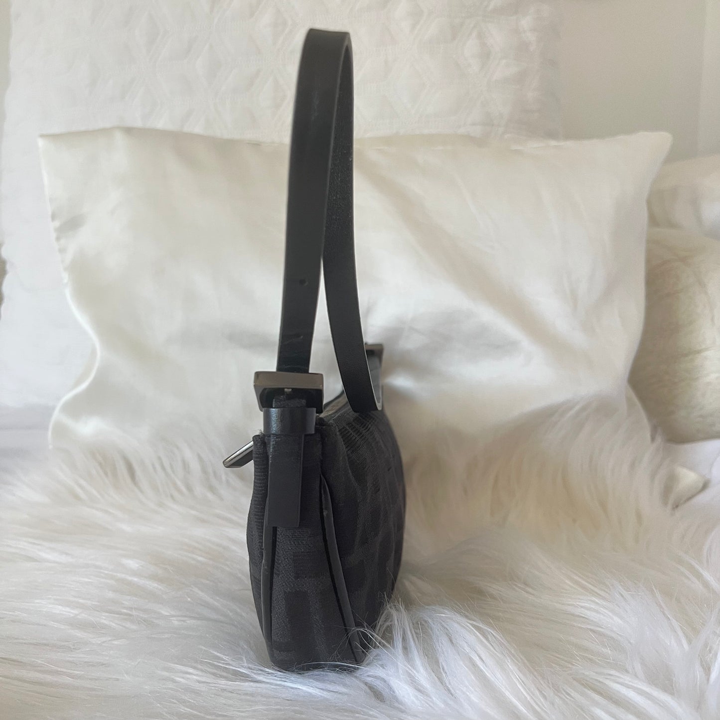 Fendi Black Zucca Pochette
