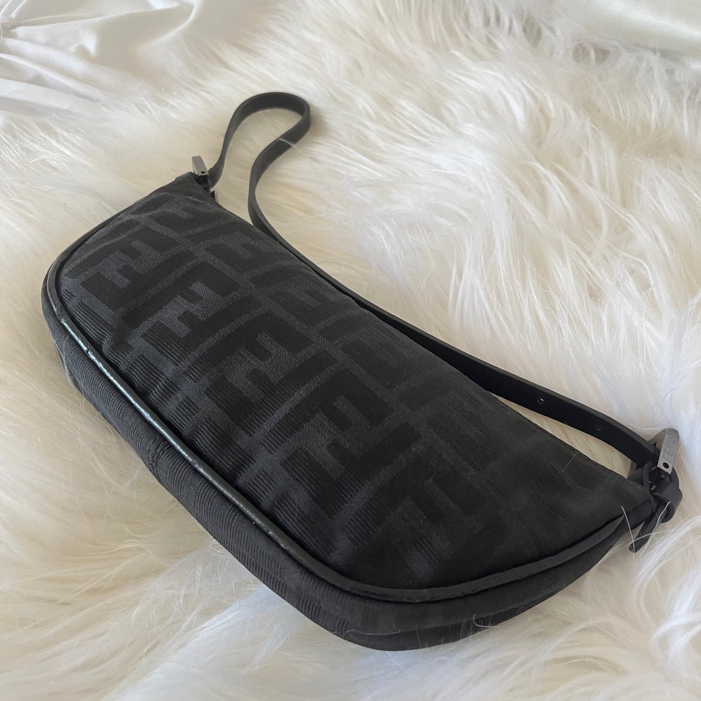 Fendi Black Zucca Pochette