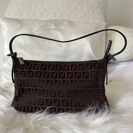 FENDI Brown Zucchini Pochette