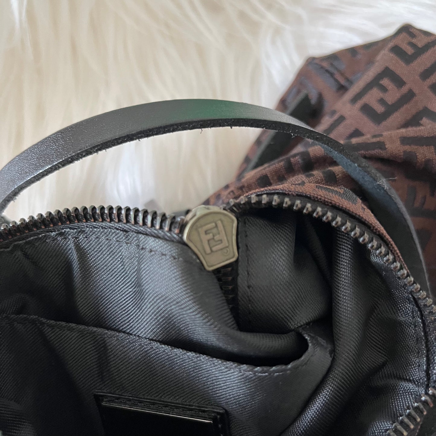 FENDI Brown Zucchini Pochette