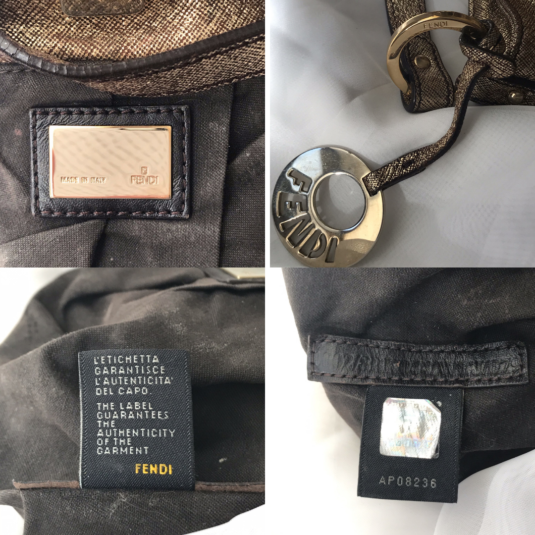 Fendi Gold Mini Chef Bag