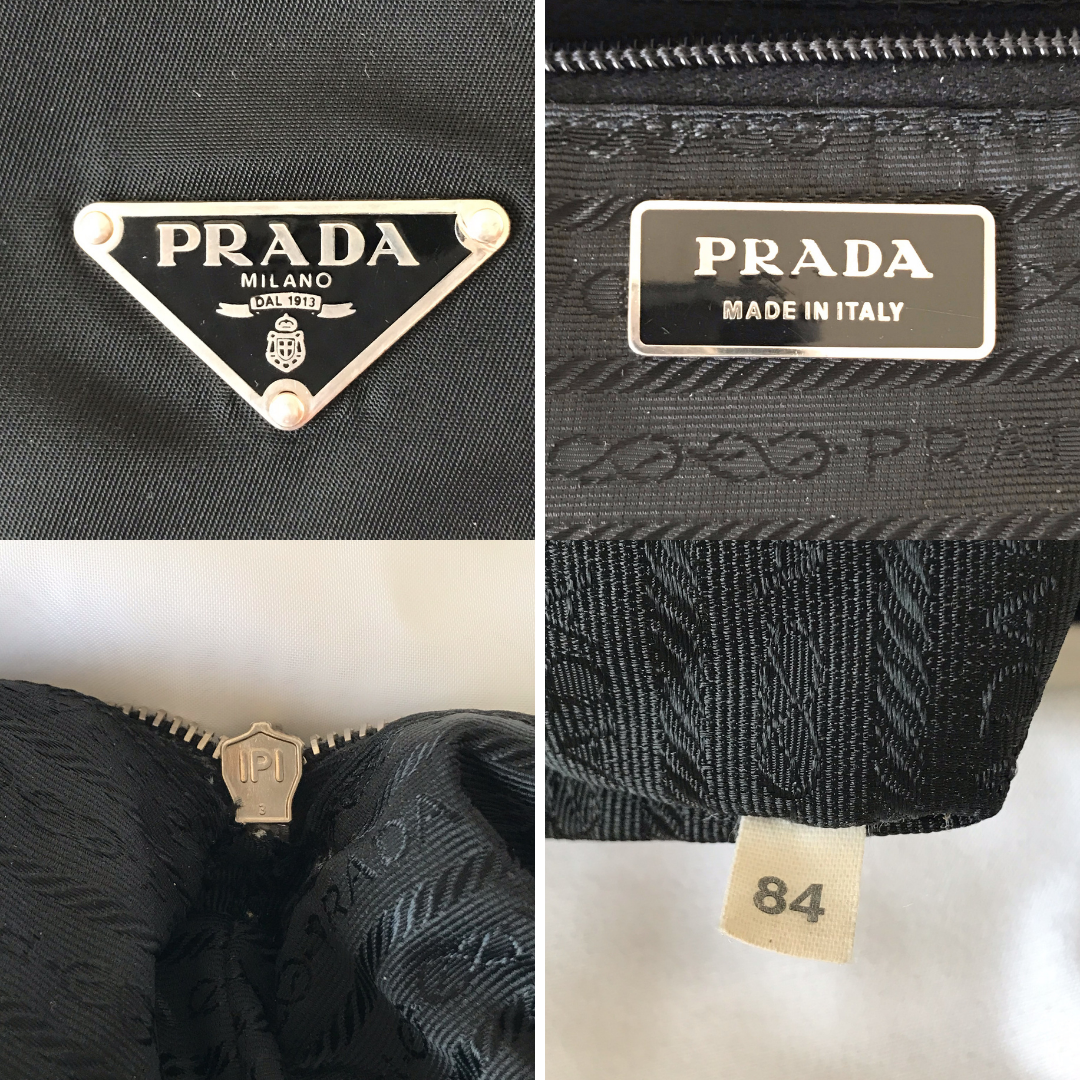 Prada Black Nylon Leather Shoulder Bag
