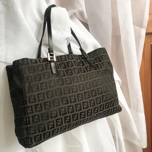 Fendi Brown Zucchino Mini Tote