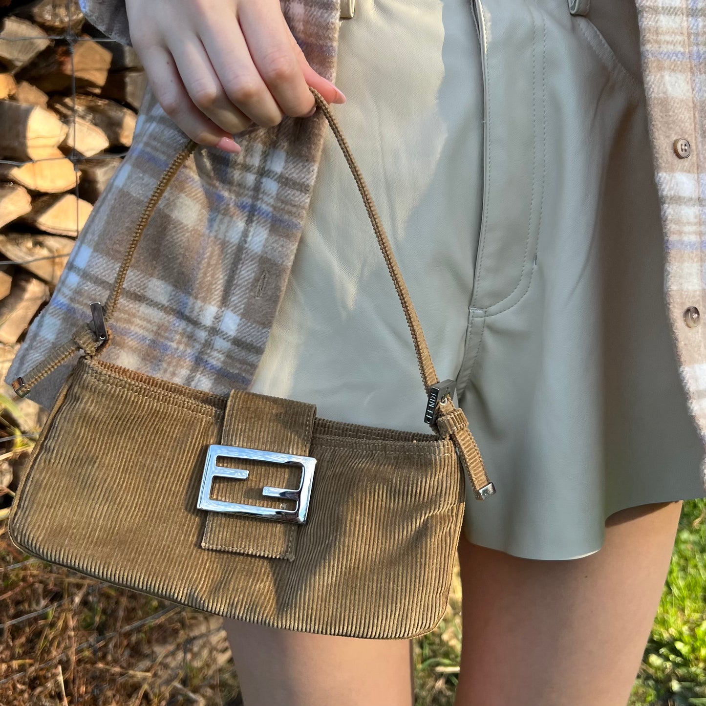 Fendi Corduroy Baguette