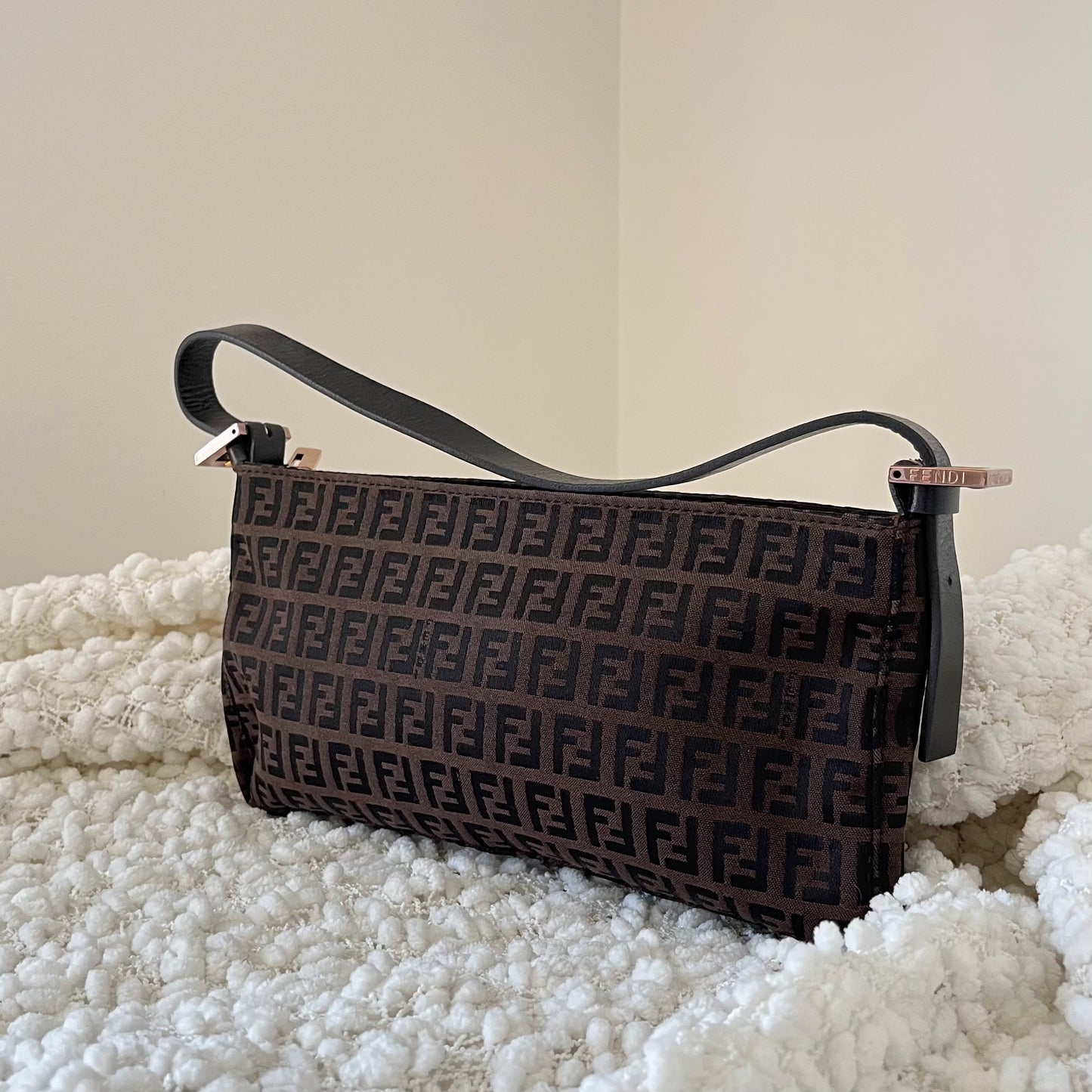 Fendi Brown Zucchino Pochette