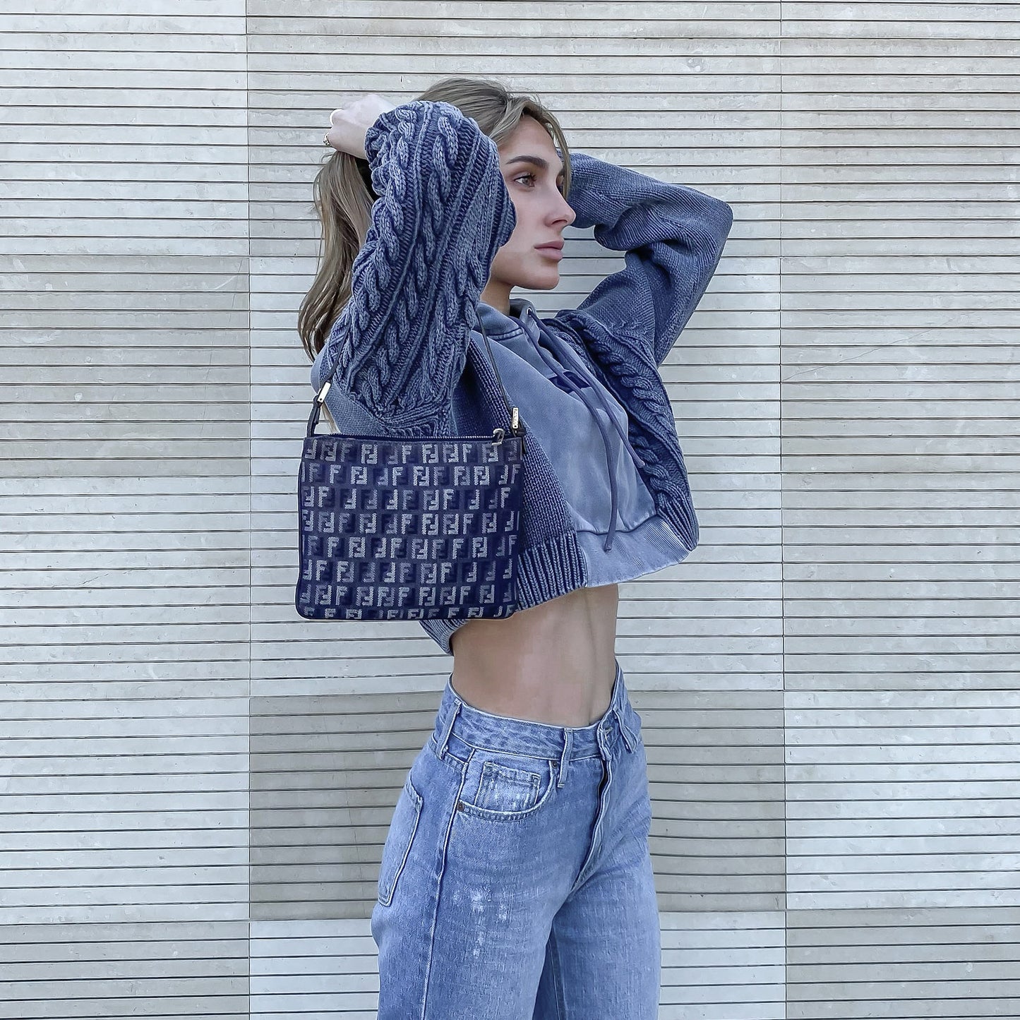 Fendi Denim Zucchino Pochette