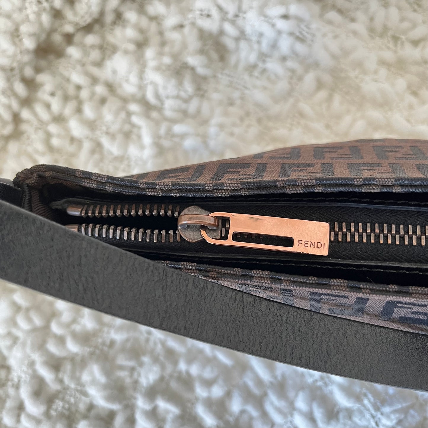 Fendi Brown Zucchino Pochette