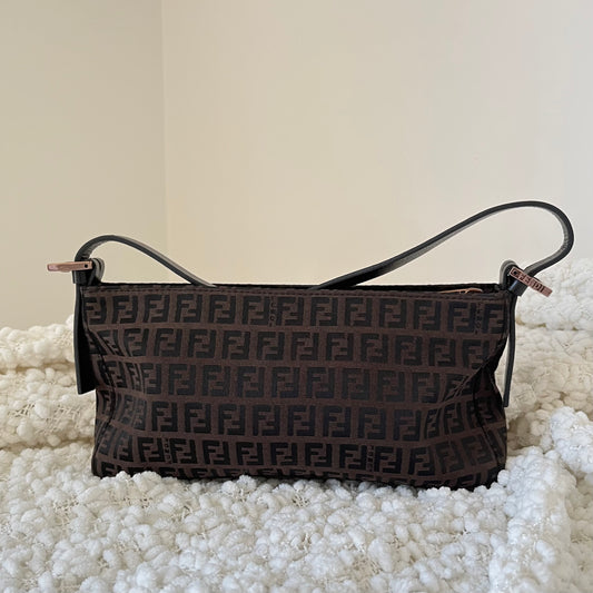 Fendi Brown Zucchino Pochette
