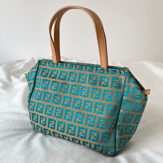 Fendi Zucchino Top Handle Mini Bag