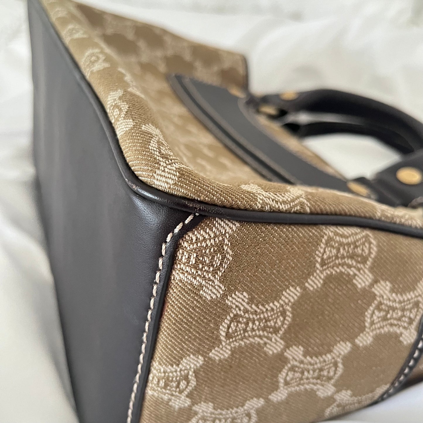 Celine Canvas Triomphe Boogie Macadam Handbag
