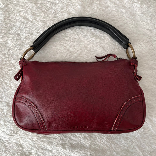 Miu Miu Handbag Hobo Leather