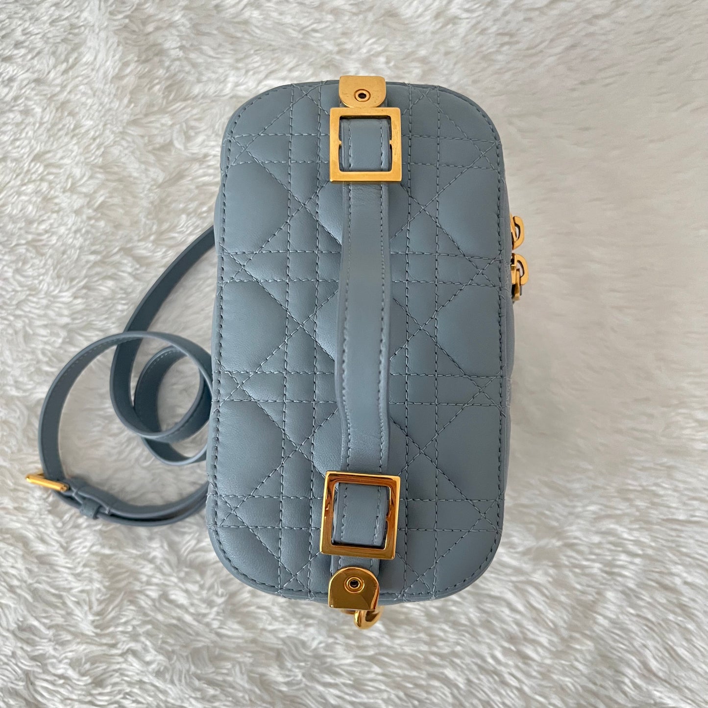 Christian Dior Lambskin Cannage Vanity Bag