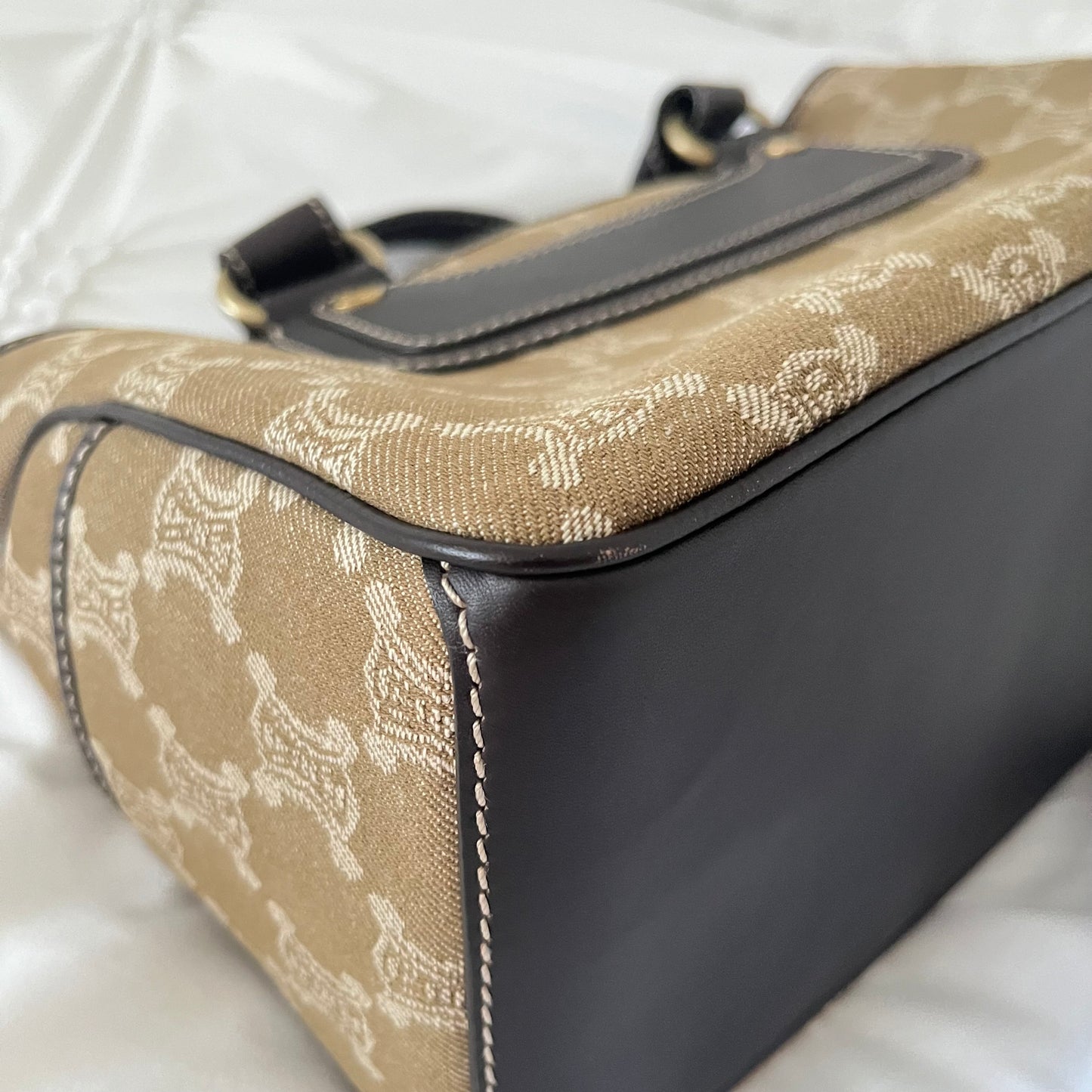 Celine Canvas Triomphe Boogie Macadam Handbag