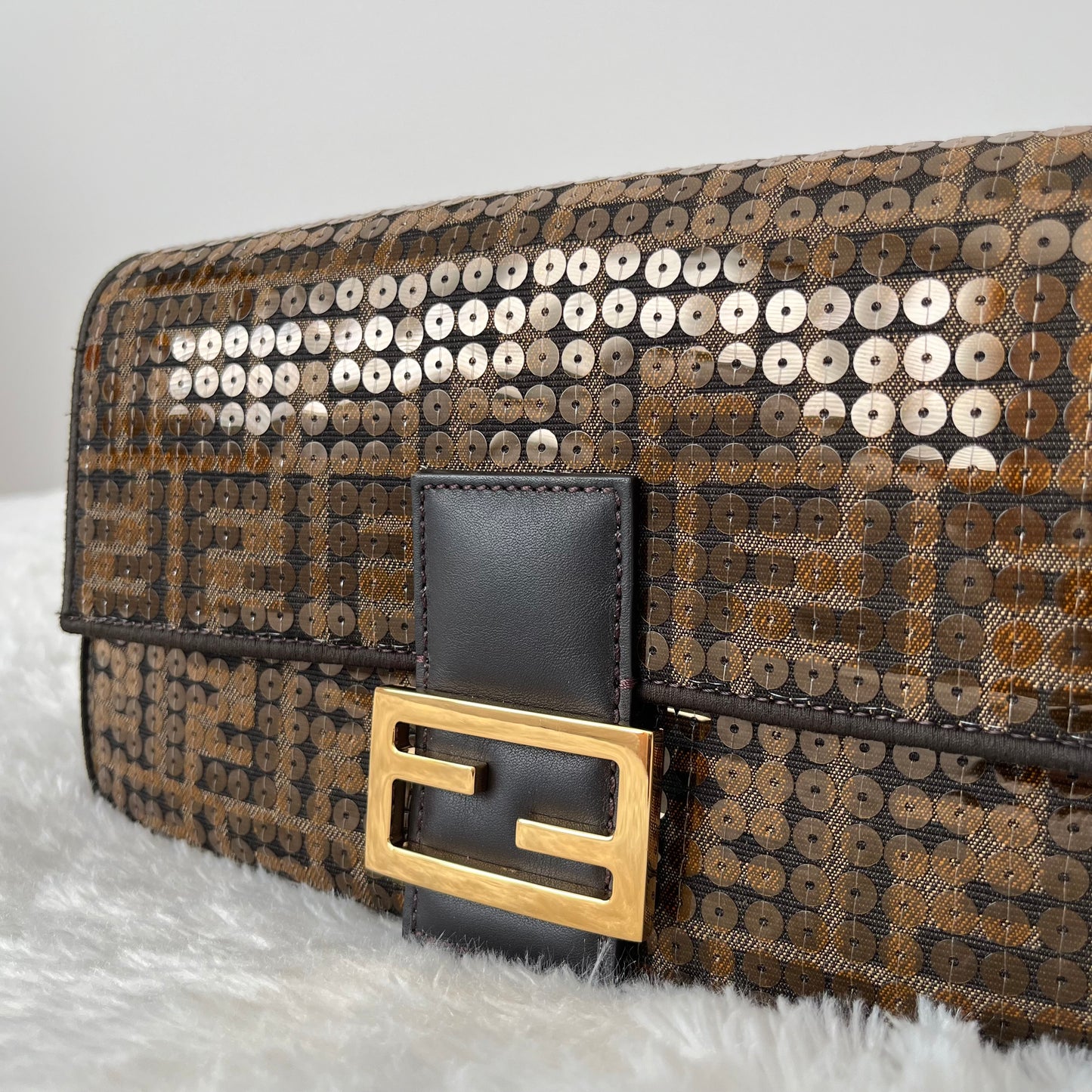 Fendi Zucca Baguette with Sequins