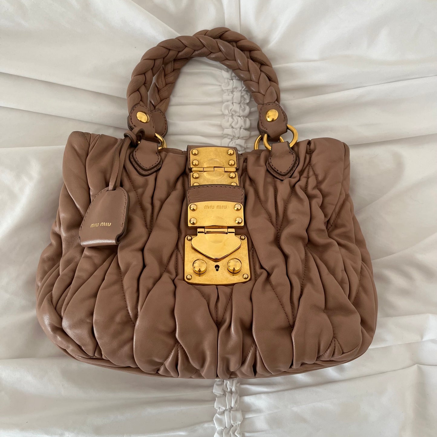 MIU MIU Matelasse Hobo Bag