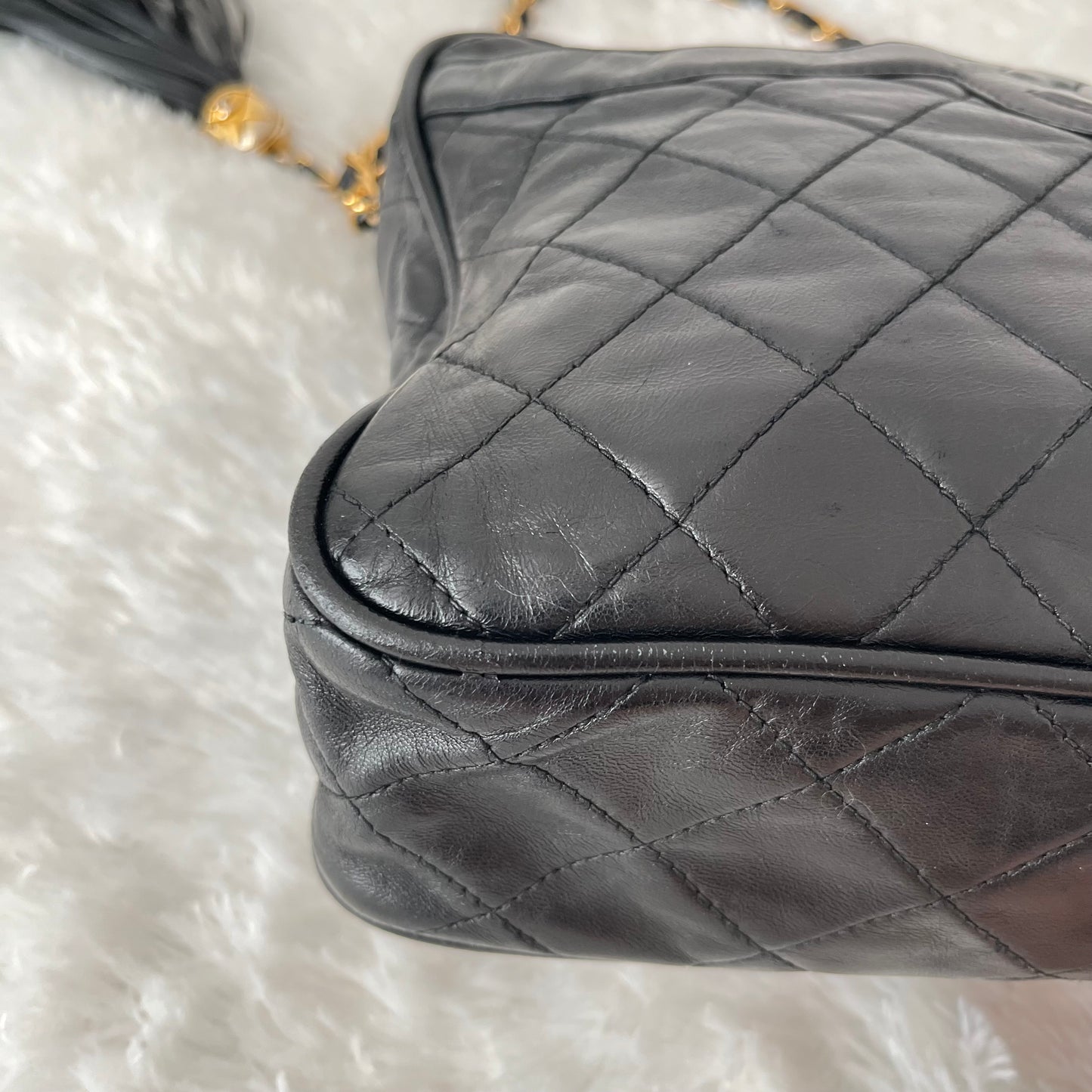 Chanel Camera Matelasse Black Lambskin Bag