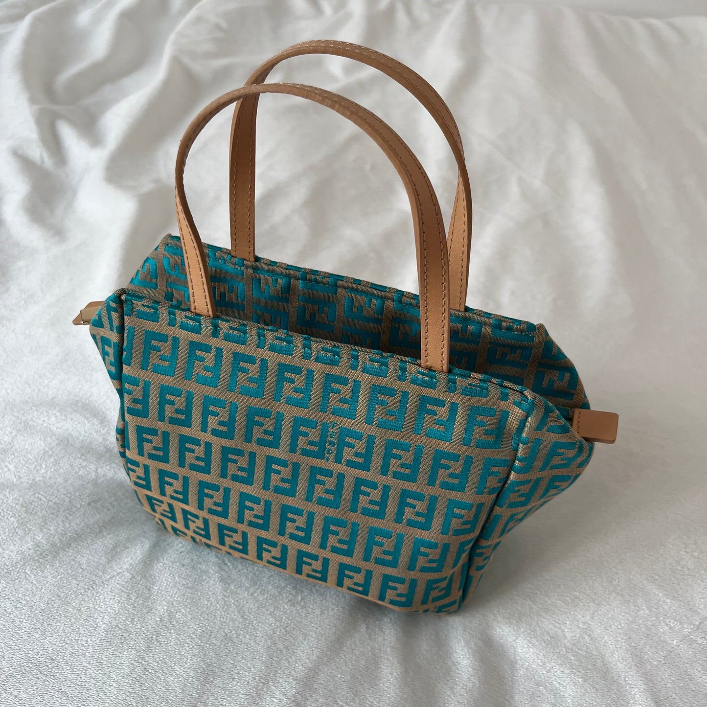 Fendi Zucchino Top Handle Mini Bag