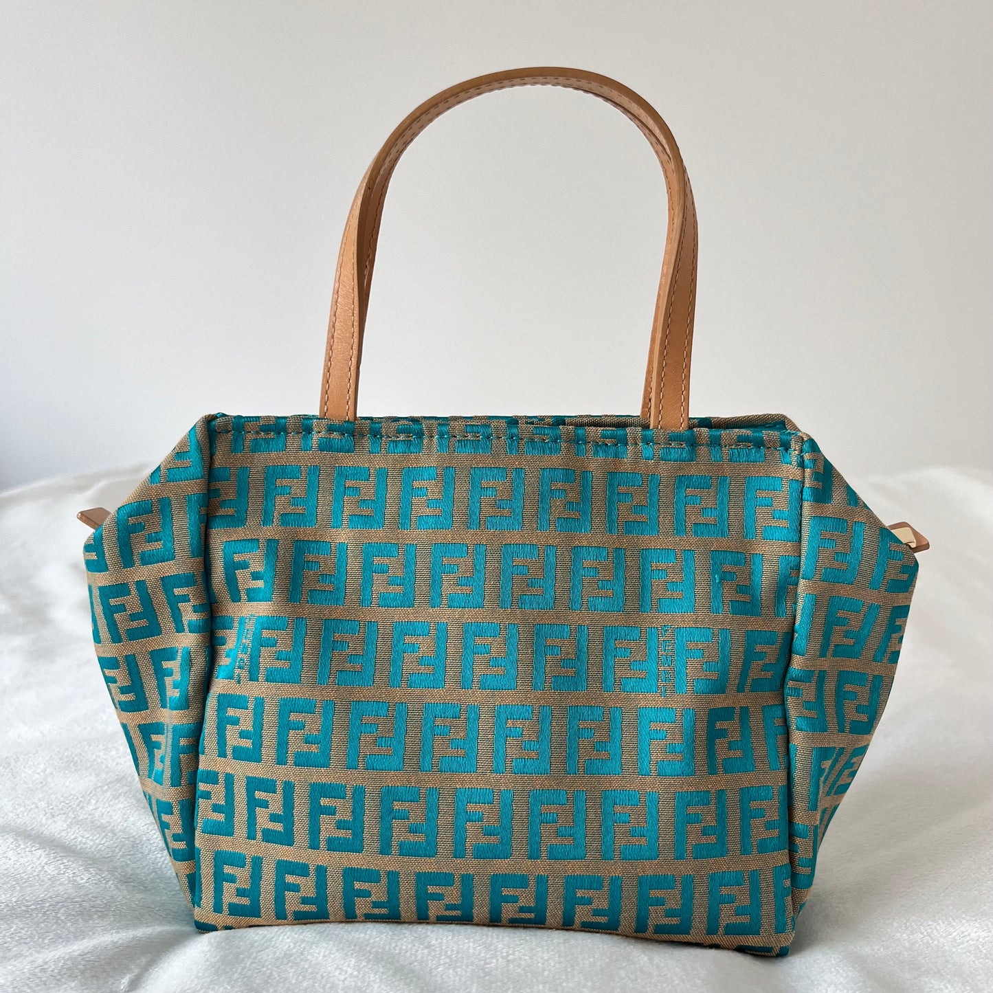 Fendi Zucchino Top Handle Mini Bag